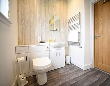 Tigh Beag Na Mara Bathroom with powerful shower and electric towel rail